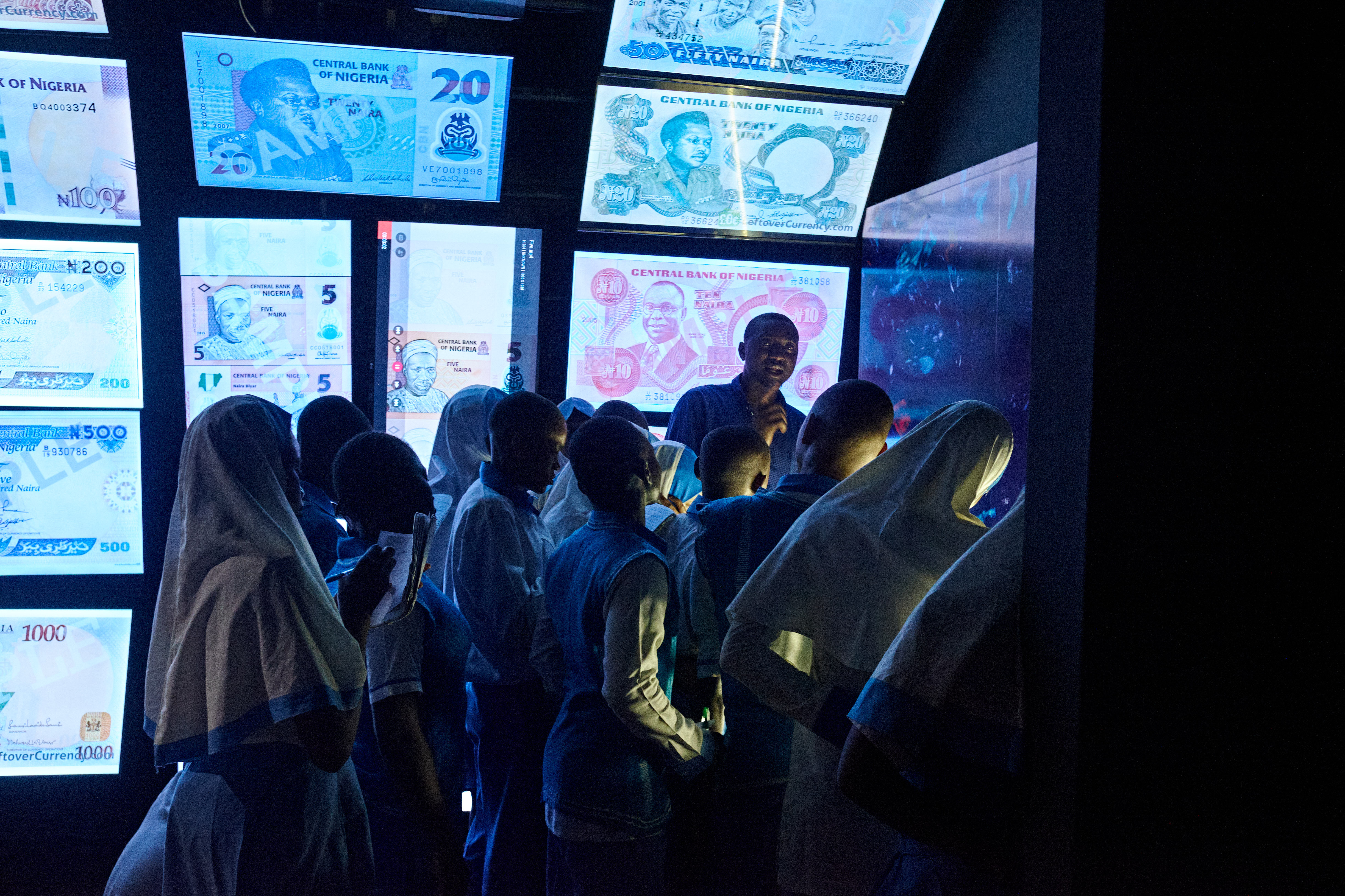 Students from JSS Dawaki in the Discovery Museum, Abuja as part of The World Beyond Our Village, a program organized by Teach the Child Initiative