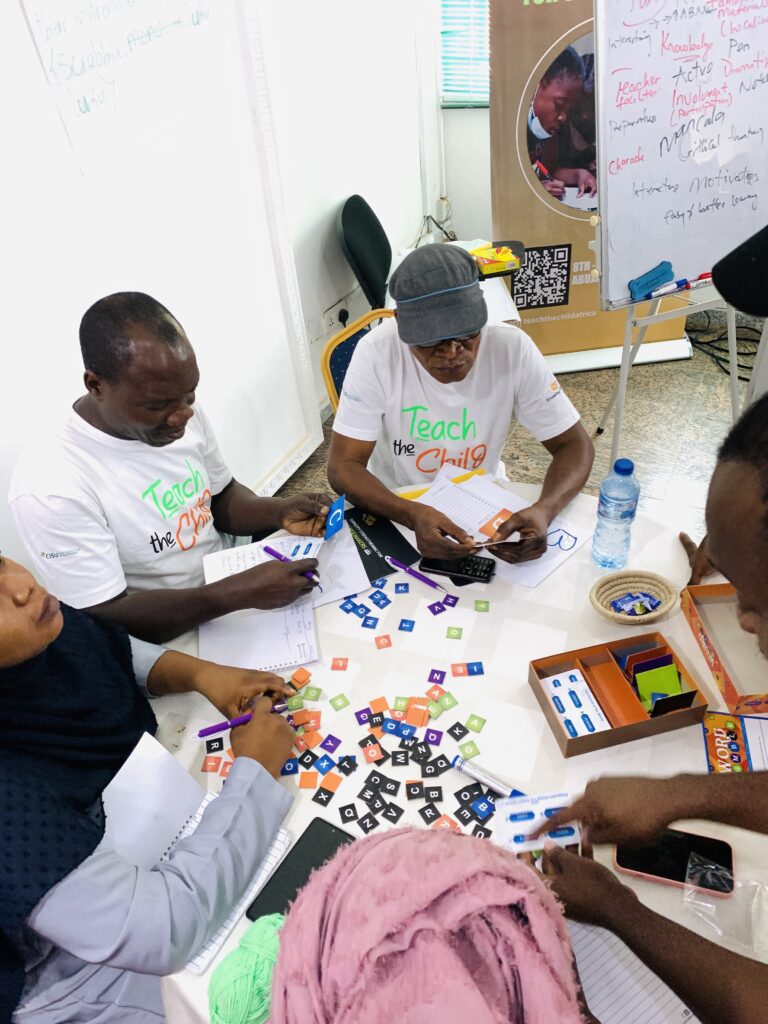 Educators learning how to use games to improve classroom engagement at the Capacity Strengthening For Changemakers, a program by Teach the Child