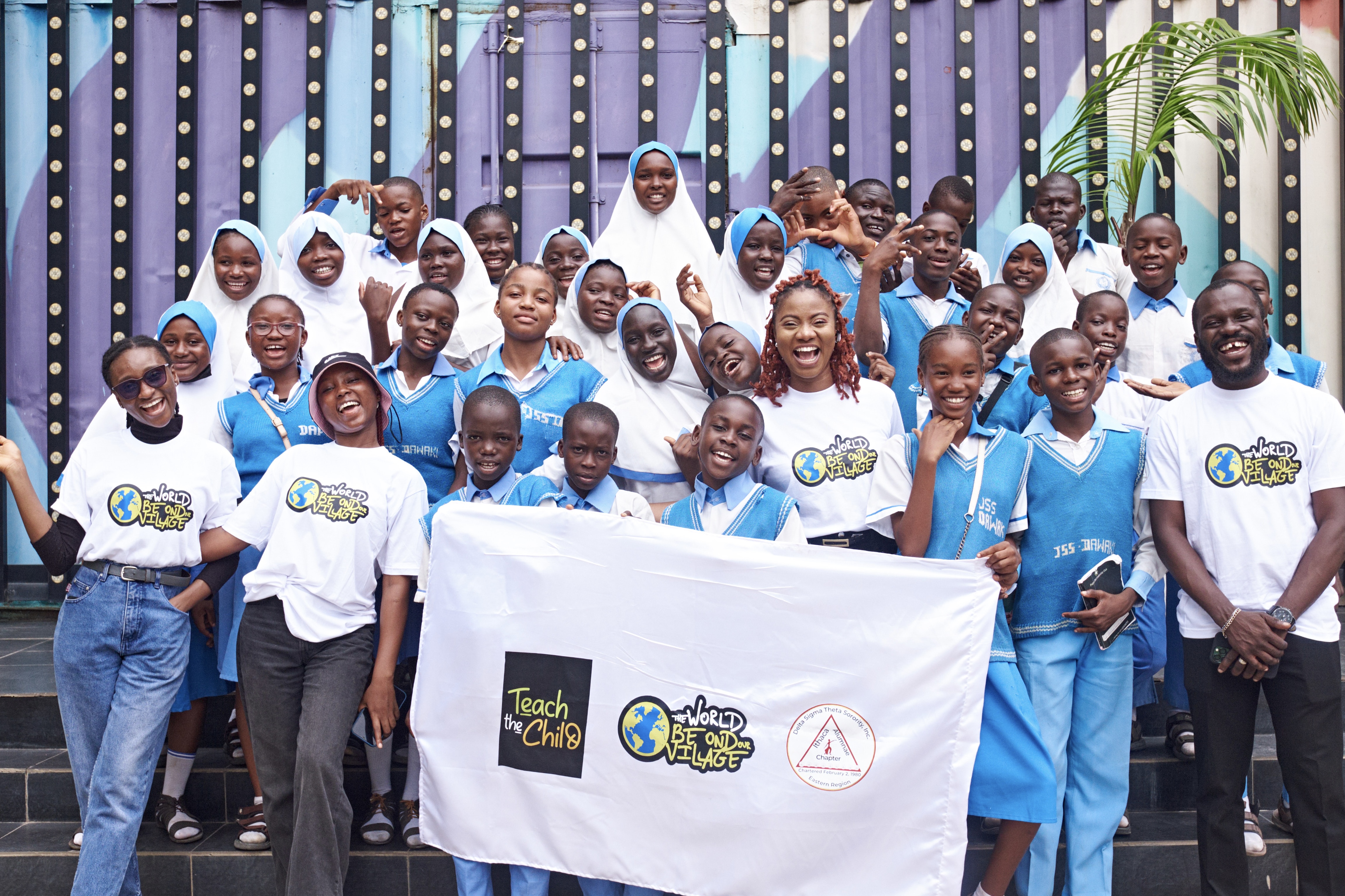 Students and Teach the Child organizers at the pilot edition of The World Beyond Our Village